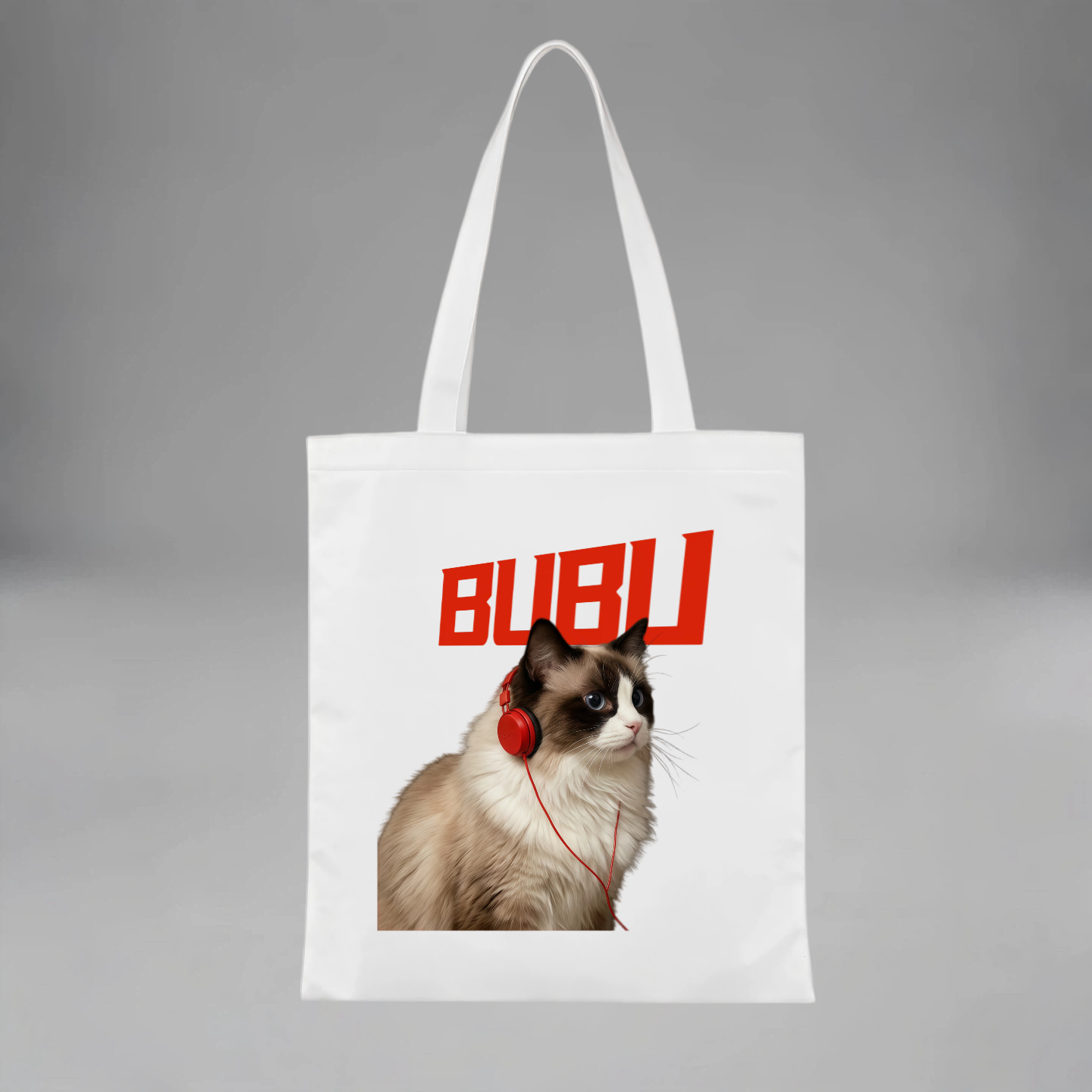 Personalized Pet Portrait Canvas Bag • Custom Gift