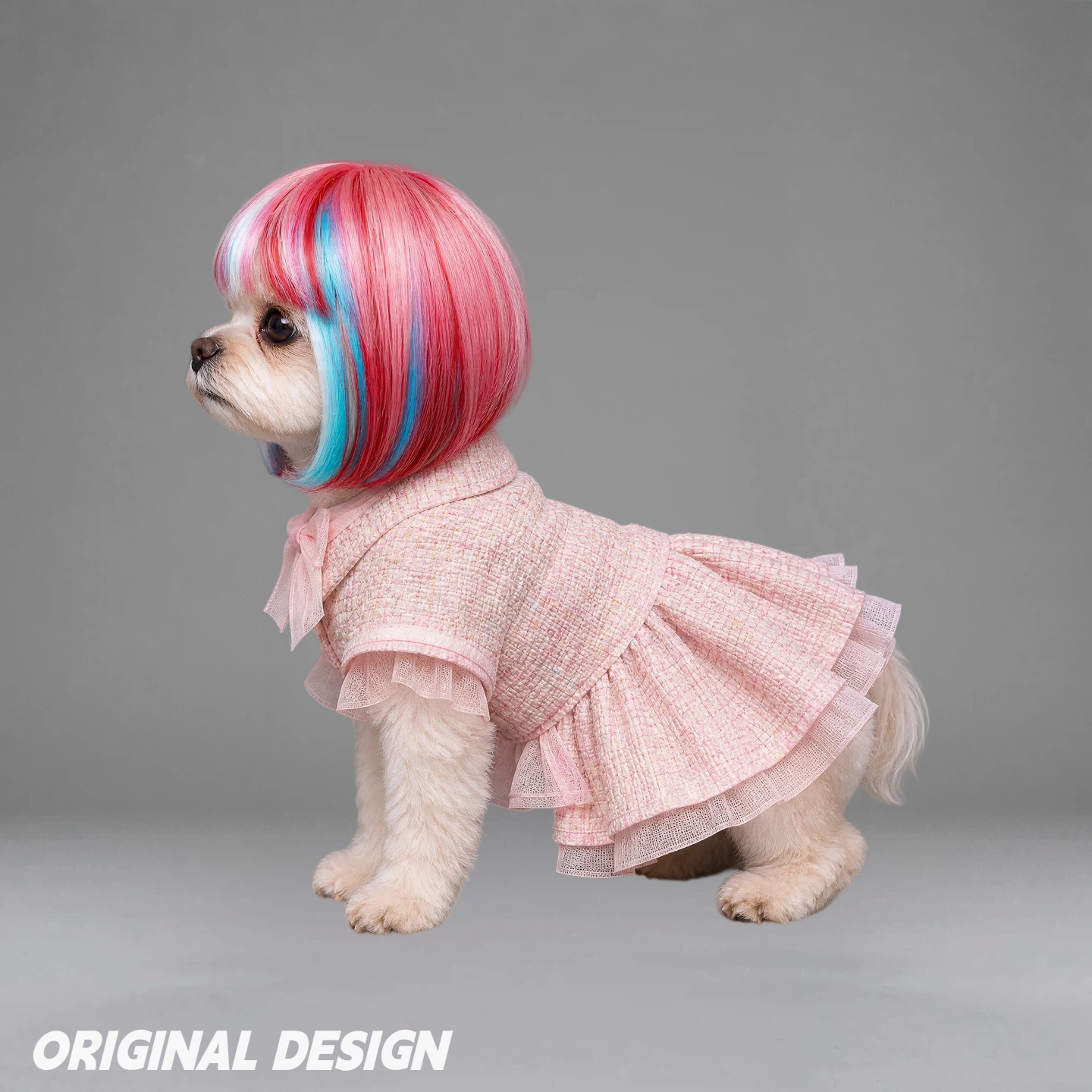 Pink Blue Ombre Bob Pet Wig | PET ARTIST