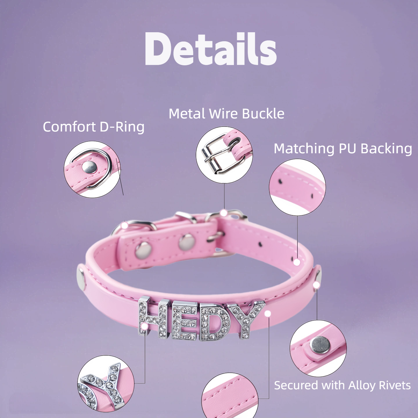 Rhinestone Statement Letter Collar | PET ARTIST
