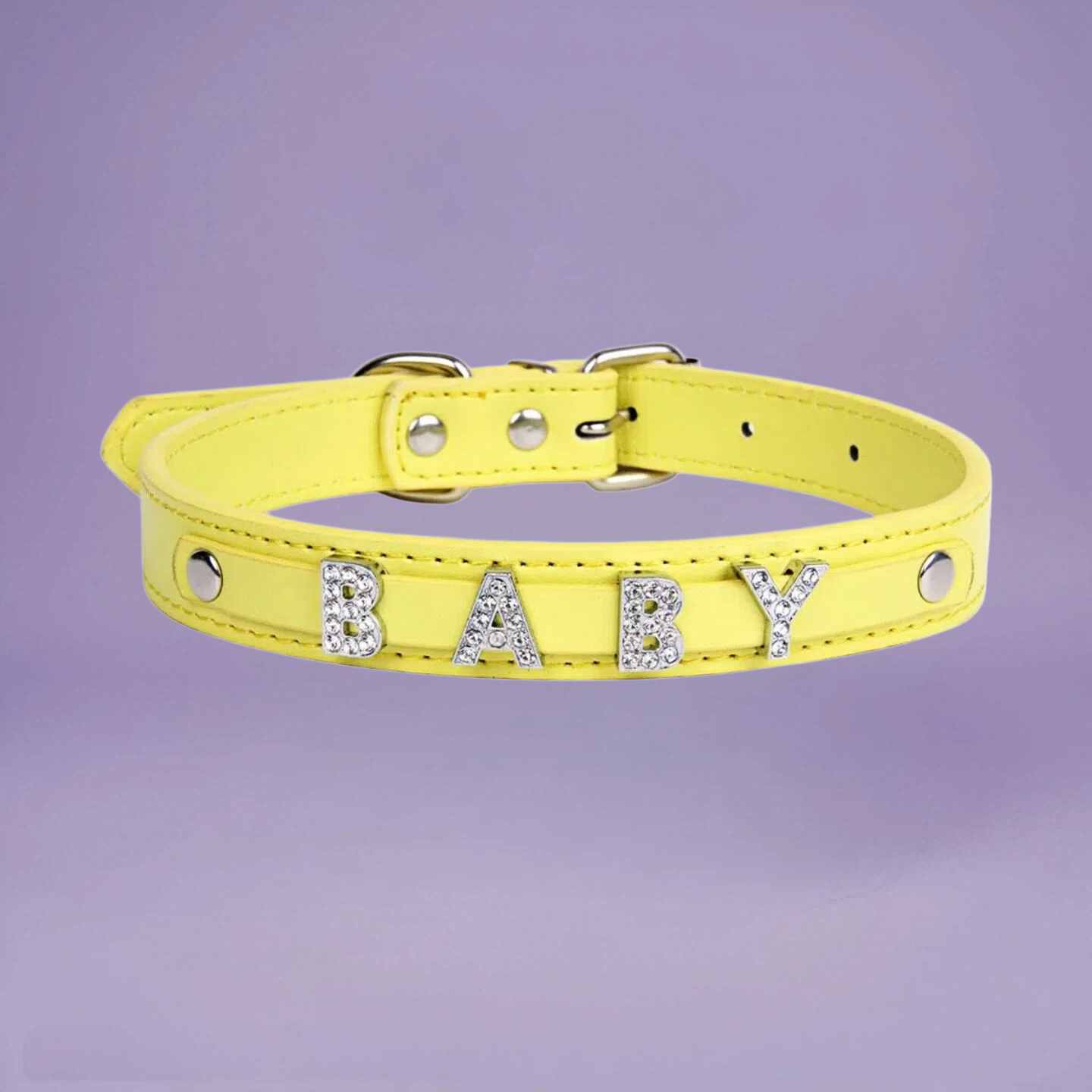 Rhinestone Statement Letter Collar | PET ARTIST