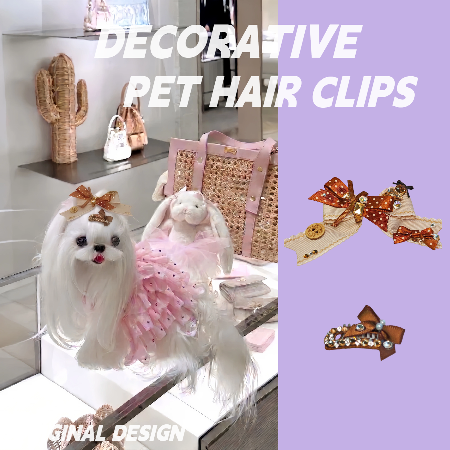 Vintage Fawn Hair Clip Set | PET ARTIST