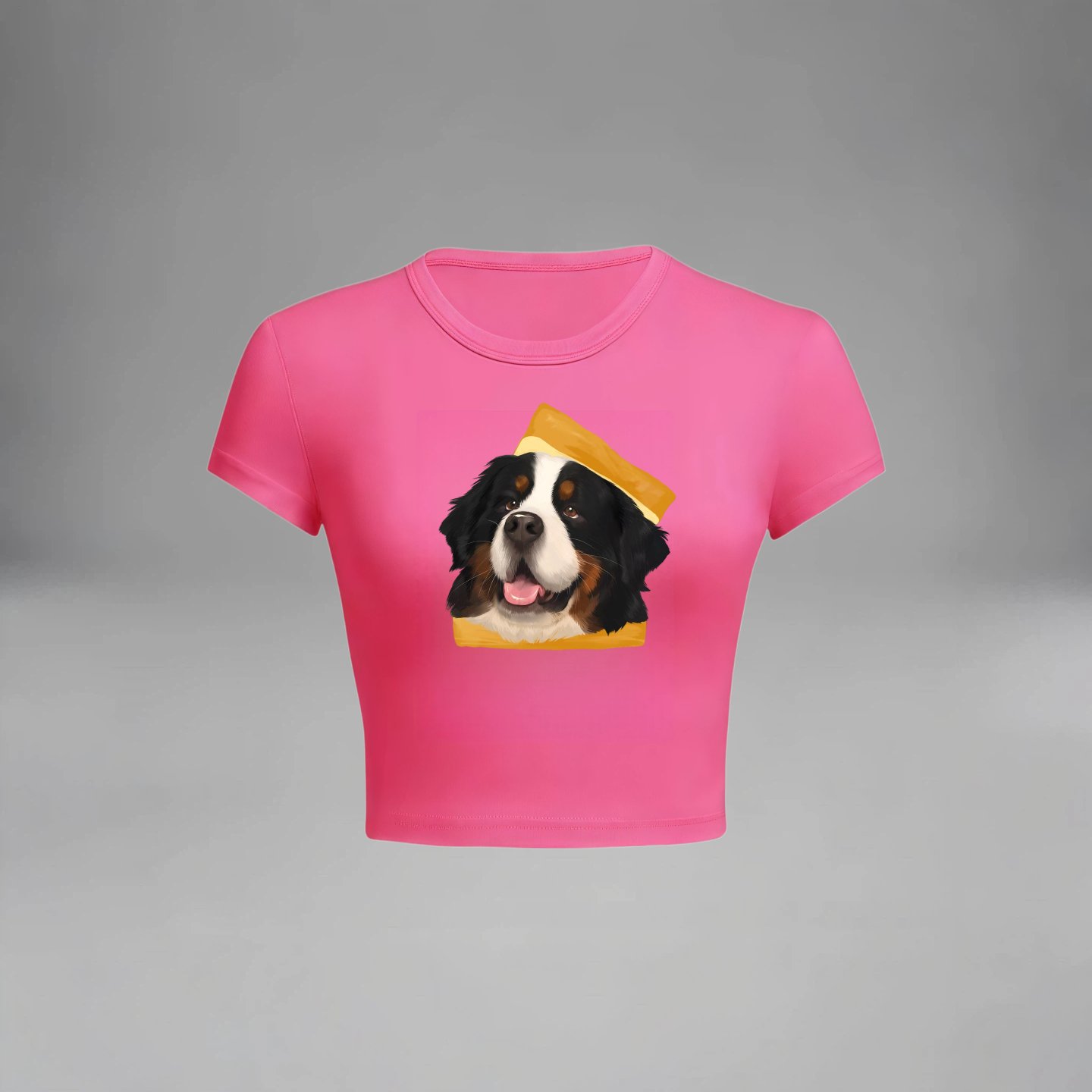 Custom Pet Face Crop Top for Women, Personalized Dog Cat Photo T-Shirt Cute Graphic Tee Slim Fit Short Sleeve Summer Top Gift for Pet Lovers