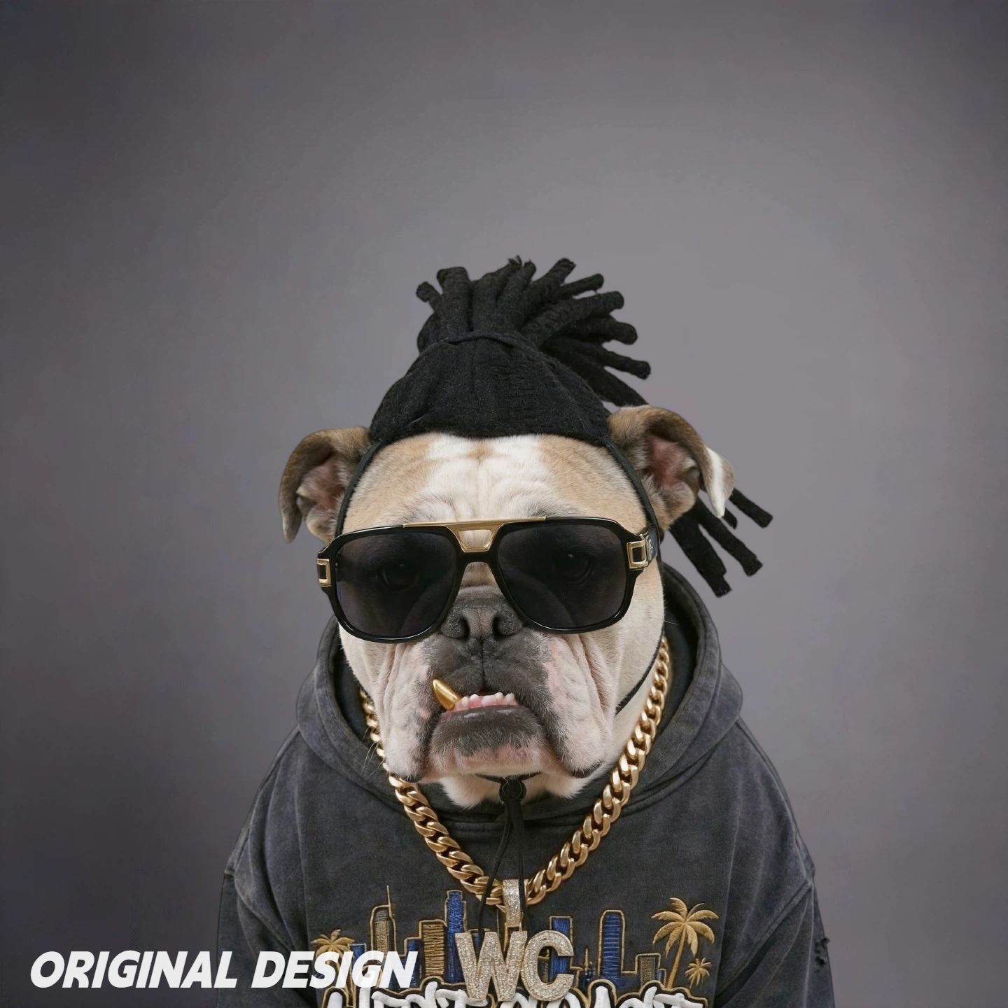 Pet Dreadlock Wig for Dogs & Cats – Funny Braided Costume Hairpiece for Cute Photos & Dress-Up