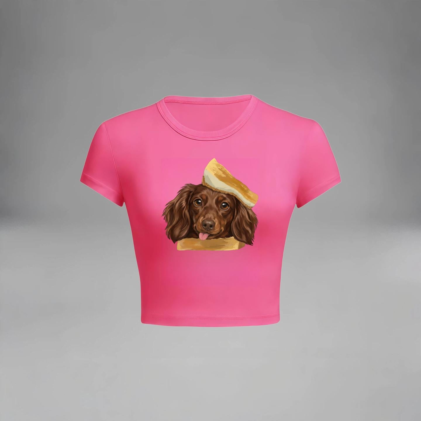 Custom Pet Face Crop Top for Women, Personalized Dog Cat Photo T-Shirt Cute Graphic Tee Slim Fit Short Sleeve Summer Top Gift for Pet Lovers