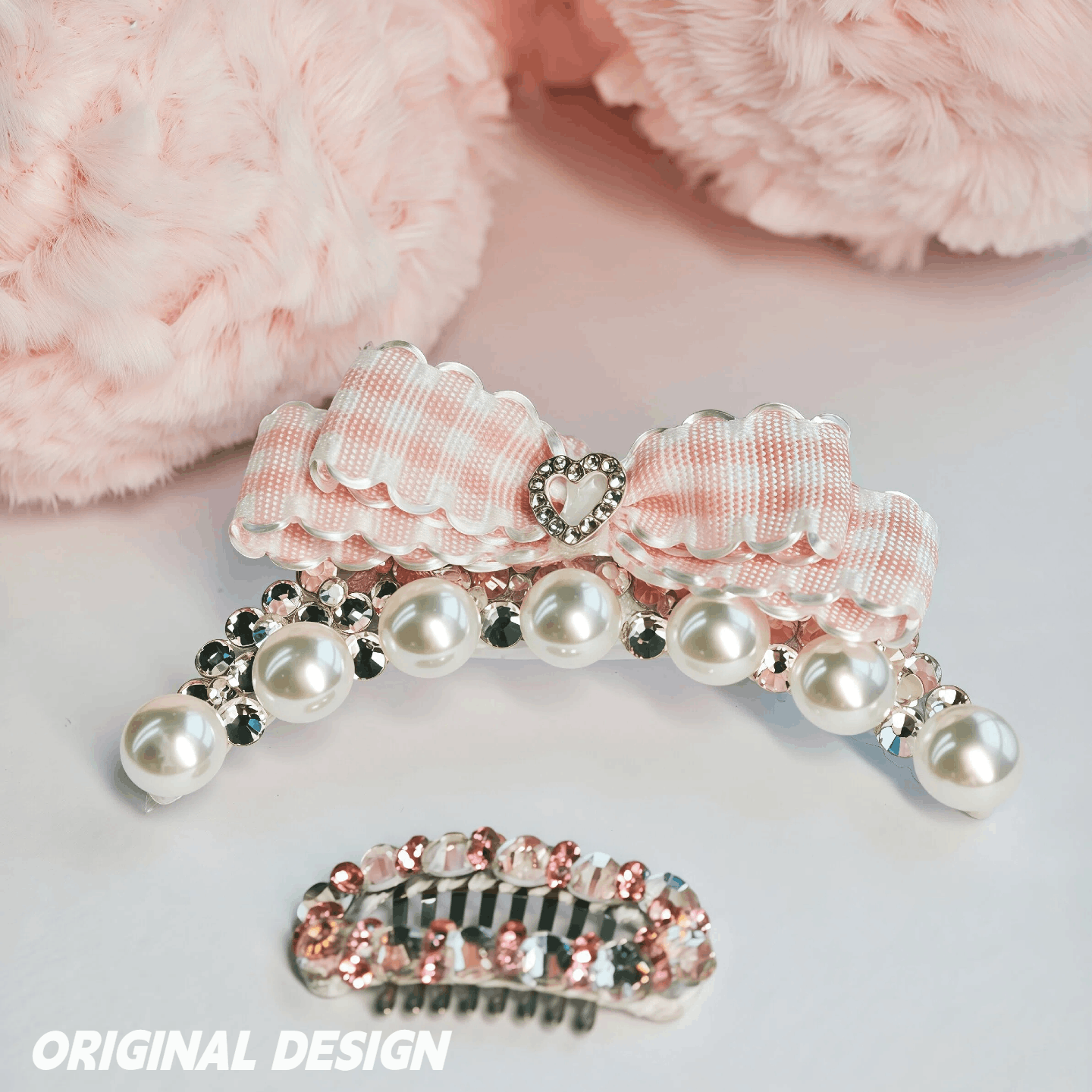Blush Charm Hair Clip Set | PET ARTIST