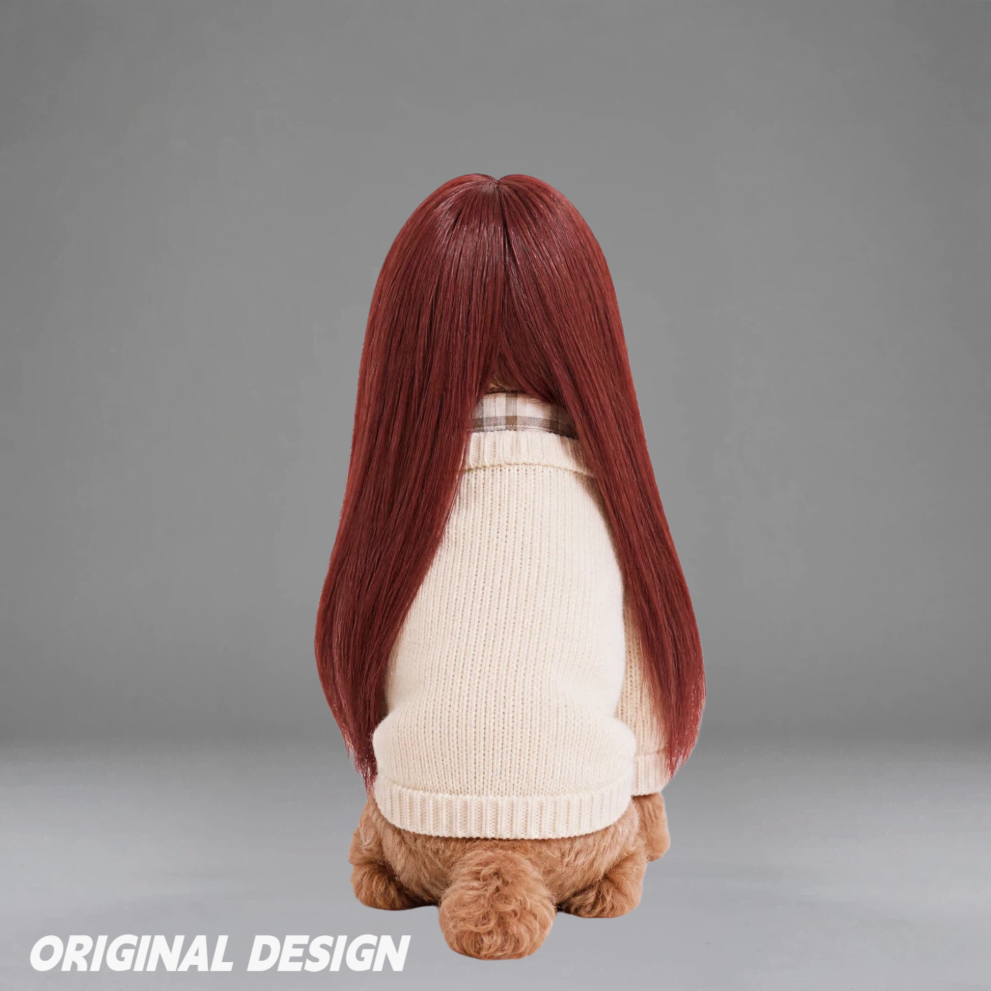 Burgundy Cascade Long Wig | PET ARTIST