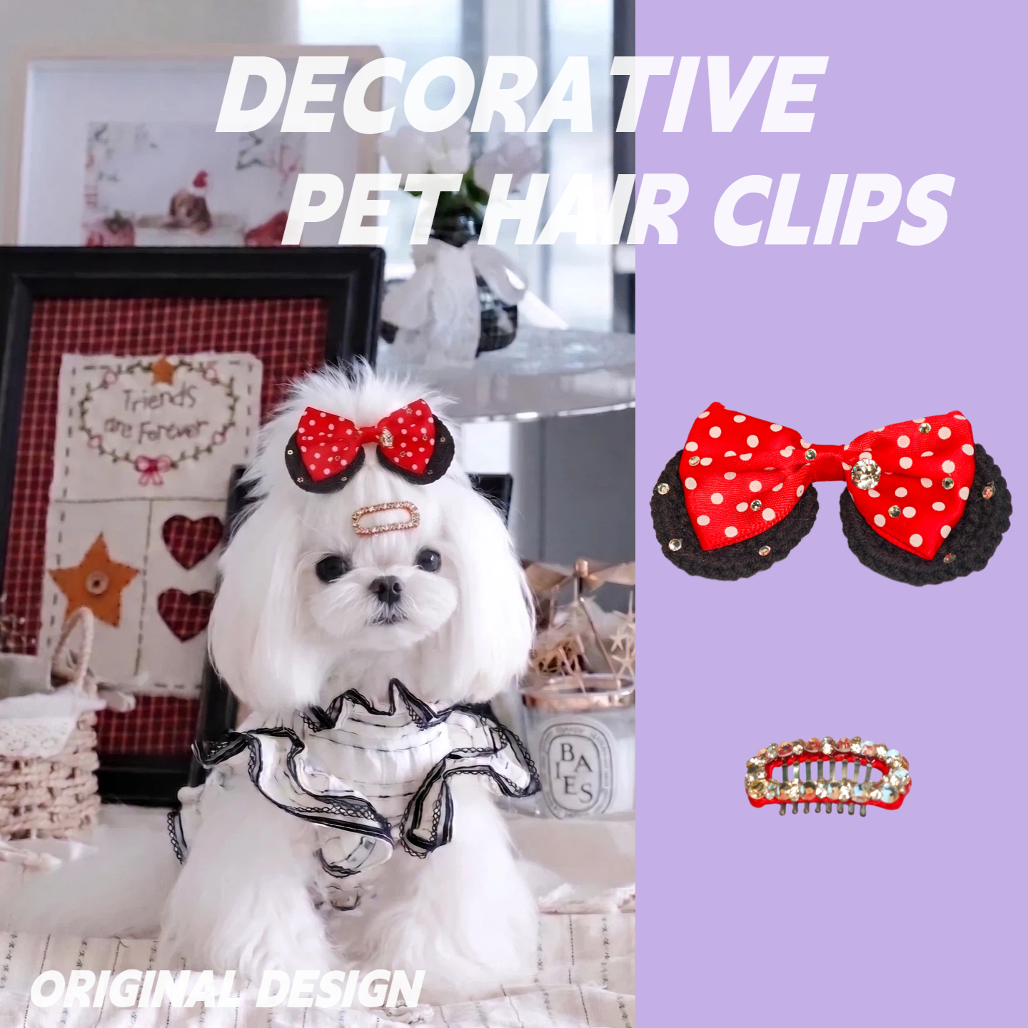 Cherry Rondo Hair Clip Set | PET ARTIST