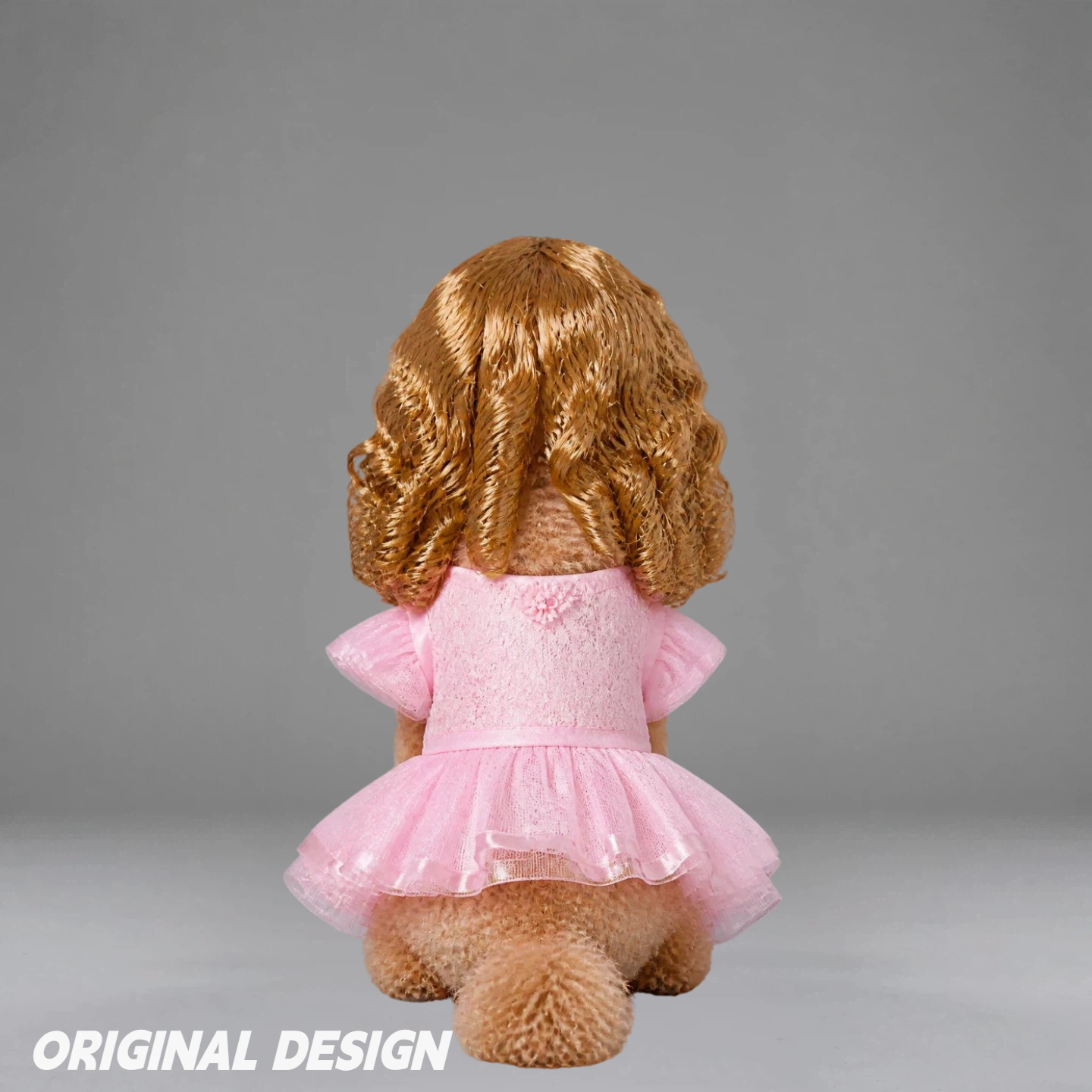 Golden Curly Pet Wig | PET ARTIST
