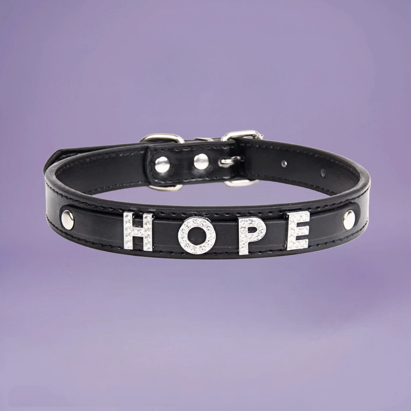 Rhinestone Statement Letter Collar | PET ARTIST