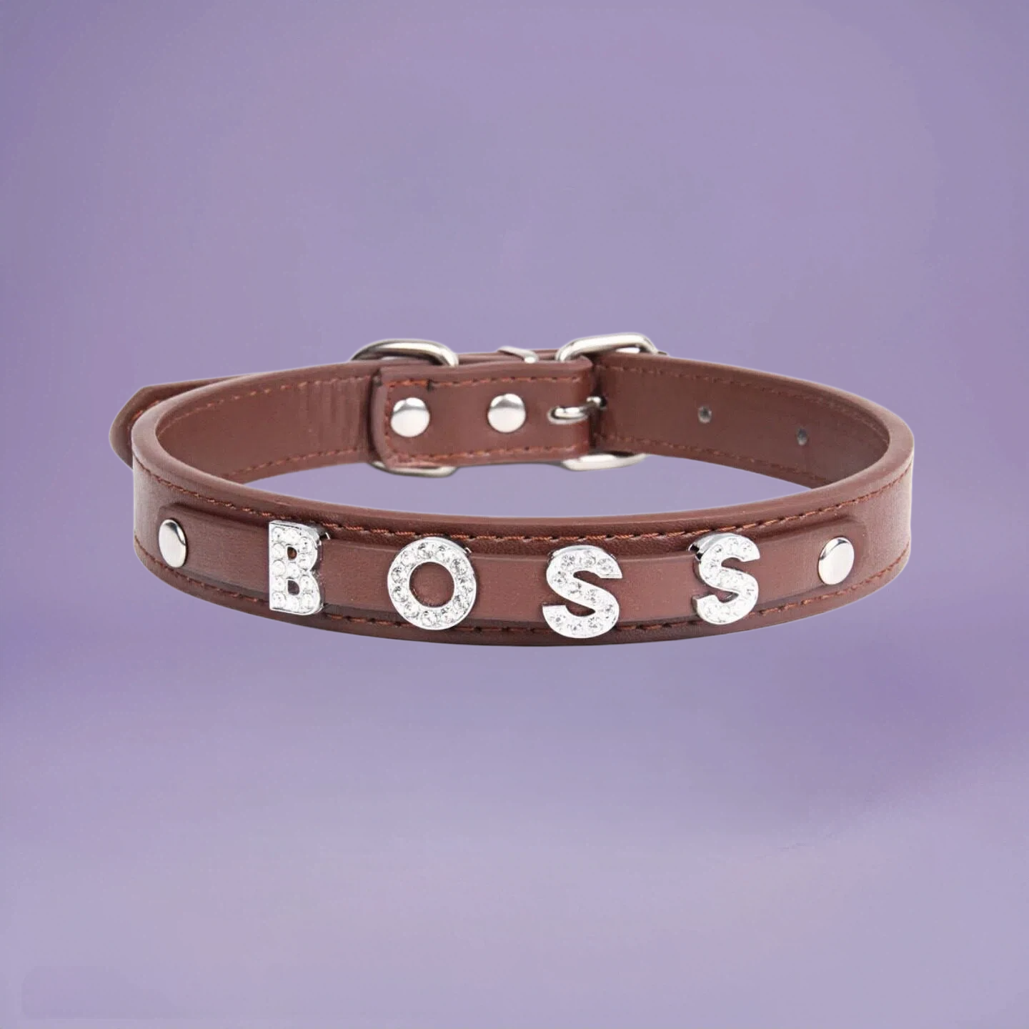 Rhinestone Statement Letter Collar | PET ARTIST