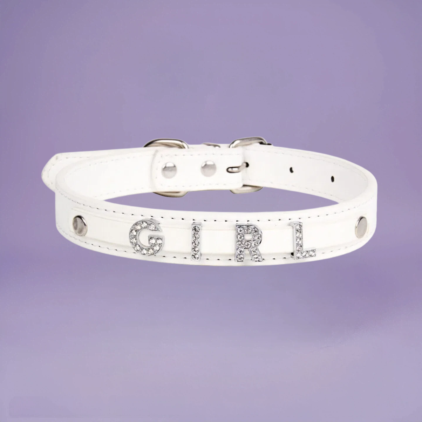 Rhinestone Statement Letter Collar | PET ARTIST
