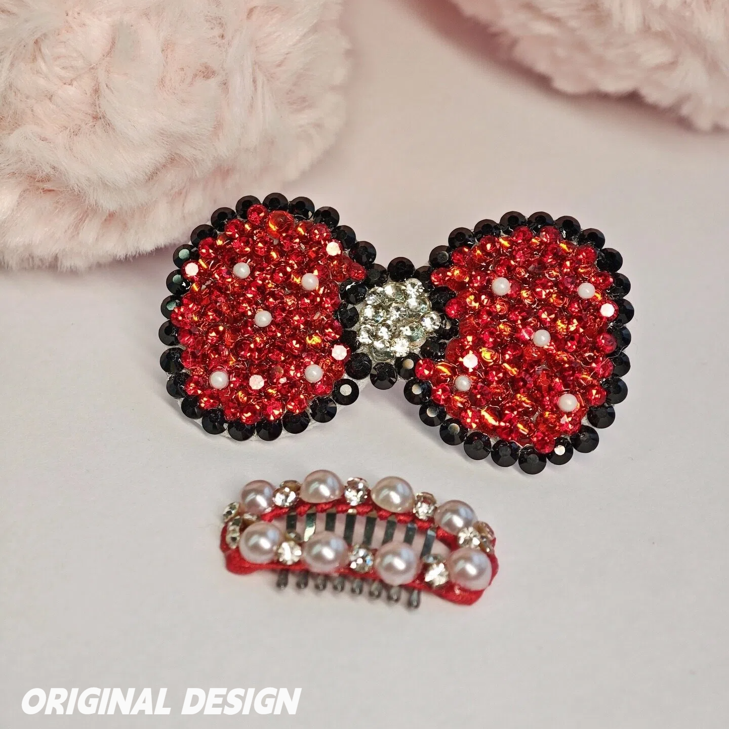 Rouge Velvet Hair Clip Set | PET ARTIST